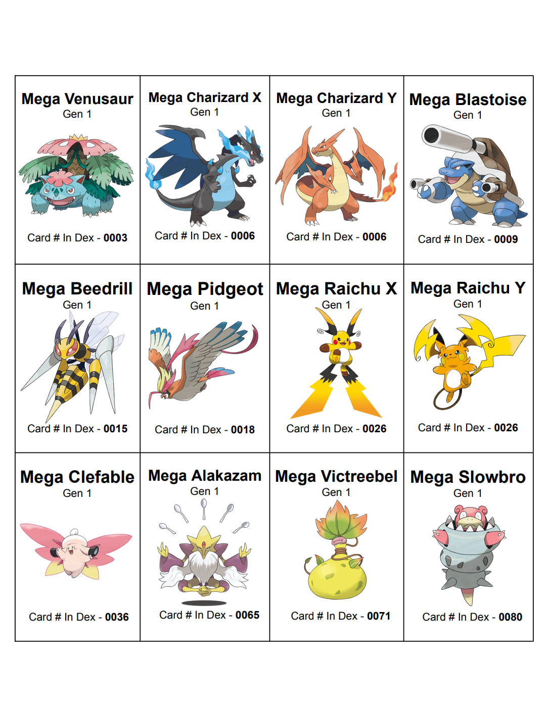 Megadex Binder Placeholders